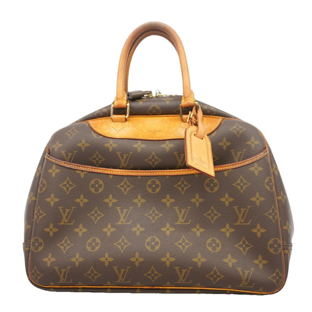 Louis Vuitton Monogram Deauville Handbag M47270 Brown Women's